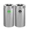 Alpine Industries Trash Can, Stainless Steel Brushed, Stainless Steel/Plastic ALP475-27-CO-T - alternate 1